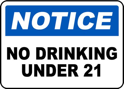 No Drinking Under 21 Sign Claim Your 10 Discount