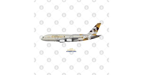 Illustration Of Etihad Airways Airbus A380 Airbus A380 Airplane