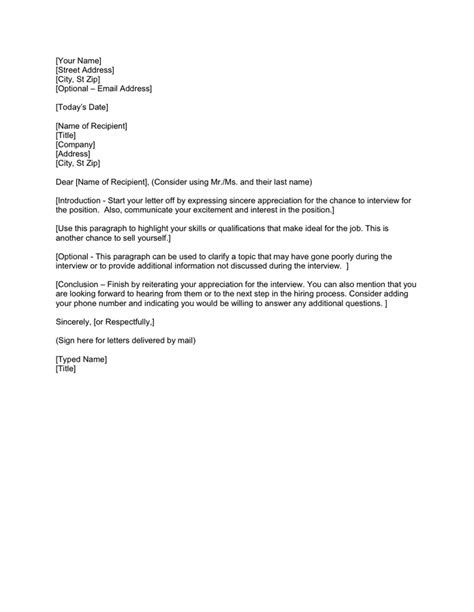 Interview Thank You Letter Template Download Free Documents For Pdf