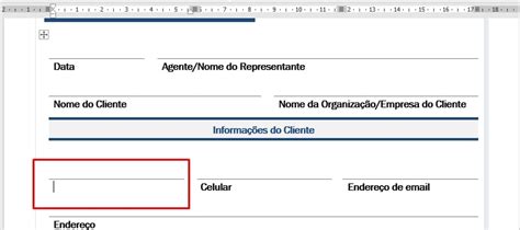 Como Fazer Ficha De Cadastro De Clientes No Word Ninja Do Excel