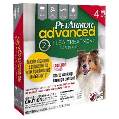 Petarmor Advanced 2 Flea Treatment For Dogs Large 4 Pk Topical