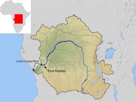 Congo River On A Map Large World Map