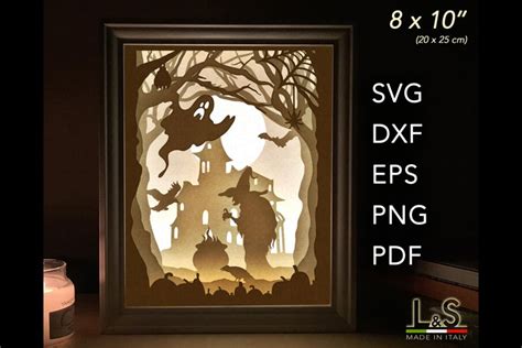 Layered Halloween Shadow Box File | 3D Light Box Template