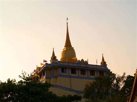 Golden Mount At Wat Saket Bangkok Free Stock Photo Public Domain