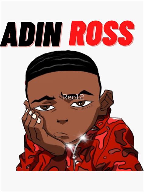 Adin Ross Fan Art Sticker By Reo12 Redbubble