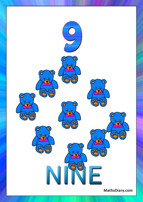 Learning Counting And Recognition Of Number 9 Worksheets Level 1