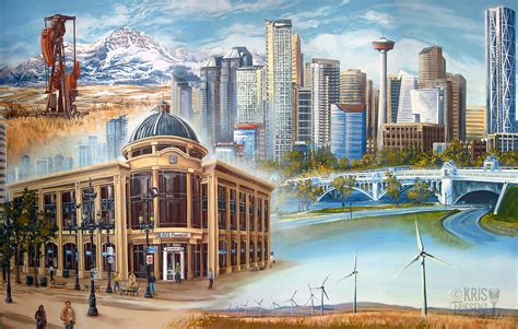Calgary And Contemporary Energy Painting Kris Friesen Canadian Mural