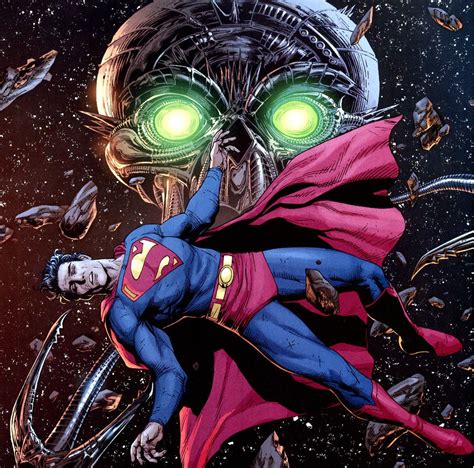 Superman Vs Brainiacs Skull Ship By Gary Frank Superman Art Dc