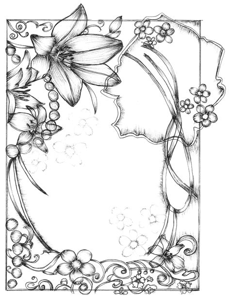 Flower Easy Border Designs For Projects Clip Art Library