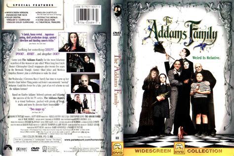 Christopher lloyd, christina ricci, anjelica huston and others. THE ADDAMS FAMILY (1991) R1 DVD COVER & LABEL - DVDcover.Com