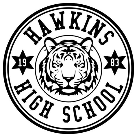 High School Logo Tiger Svg Stranger Things Hawkins Svg Art