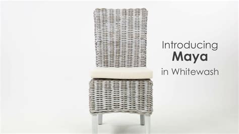 Maya Set Of Two High Back Rattan Chairs White Out And Out Youtube