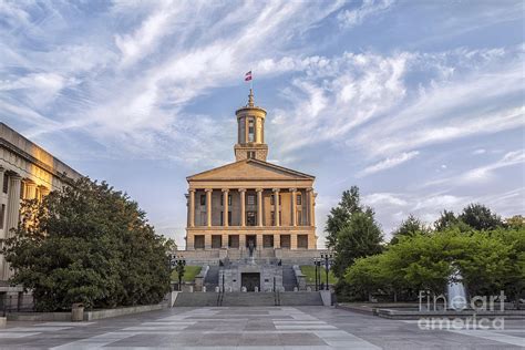 State Capital Building Of Nashville Tennessee At Sunrise Photograph By