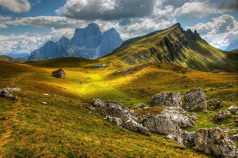 Clouds Daylight High Lake Lakeside Landscape Mountain Lake