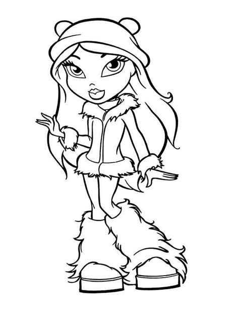 Fancy Teen Girl In Winter Season Outfit Coloring Page Netart