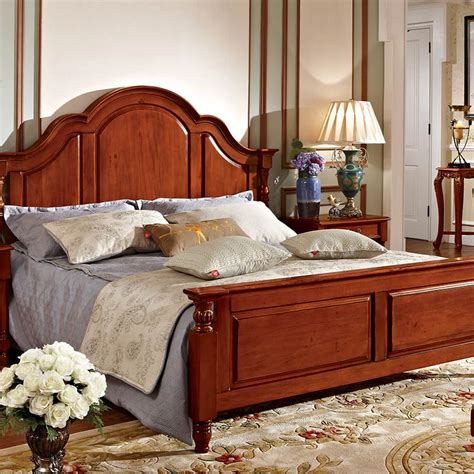 Popular picks in bedroom furniture. 2018 Solid Wood Furniture Antique Wood Bed 1.8 Meters ...