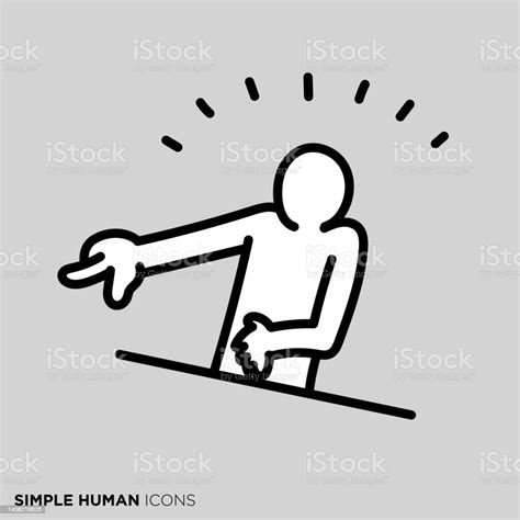 A Simple Person Pose Illustration Laughing Person Stock Illustration