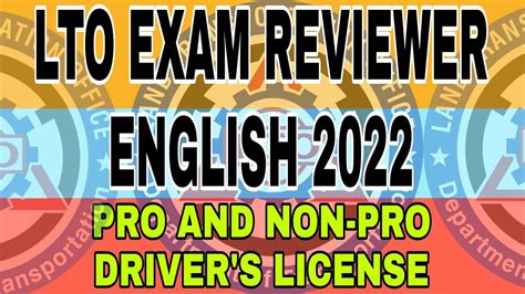 Lto Exam Reviewer English 2022 Youtube