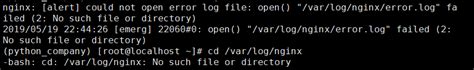 Nginx Alert Could Not Open Error Log File Open Var Log Nginx Error Log Csdn