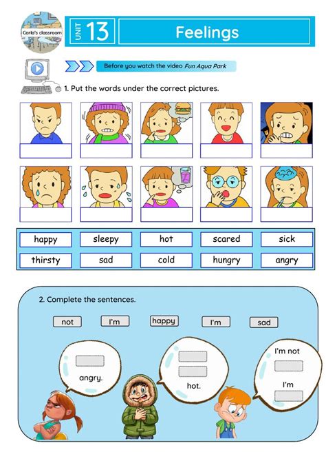 Feelings And Emotions Interactive Activity For Beginners You Can Do