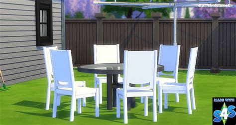Funky Six Seat Outdoor Table At Simista Sims 4 Updates