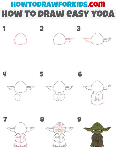 How To Draw Easy Yoda Easy Drawing Tutorial For Kids