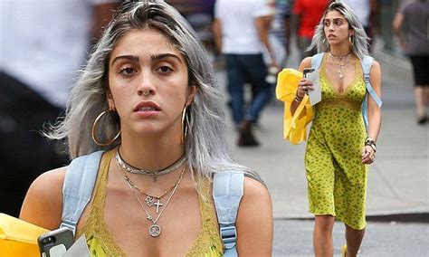 Madonnas Daughter Lourdes Leon Dons Plunging Yellow Dress In Nyc