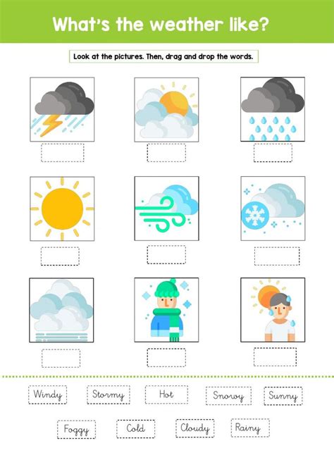 Whats The Weather Like Interactive Worksheet Whats The Weather