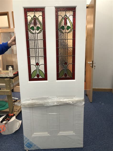stained glass internal white primed door