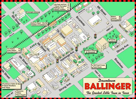 City Of Ballinger Downtown Map Corey Van Zandt