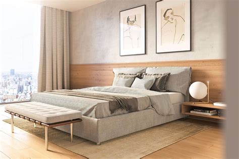 Color Combo Inspiration Wood Interiors With Grey Accents Bedroom