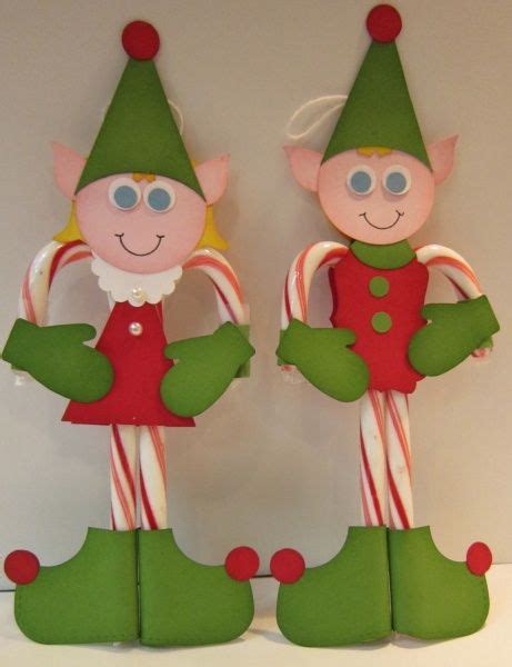 Candy Cane Elvesthese Little Guys Are So Cute Christmas Crafts