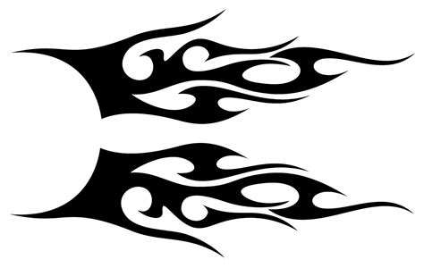 2 Tribal Flame Vinyl Decals Truck Motorcycle Tank Car Decals Ebay