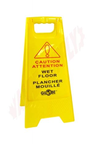 7112 : Globe Caution Wet Floor Sign, English/French | AMRE Supply