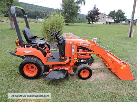 2007 Kubota Bx1850 Sub Compact Tractor Loader 48 Belly Mower 4x4