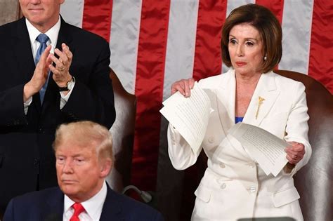 Nancy Pelosi Rips Up Donald Trumps Speech After State Of The Union Address