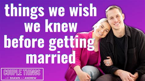 Things We Wish We Knew Before Getting Married Couple Things Youtube