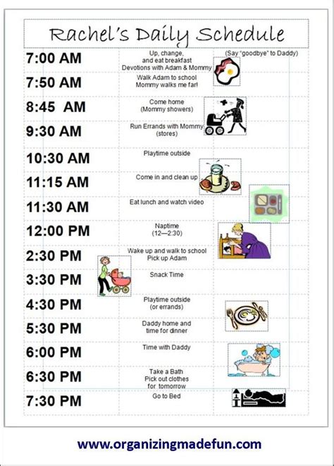 13 Best Images About Schedule For Kids On Pinterest Back To School