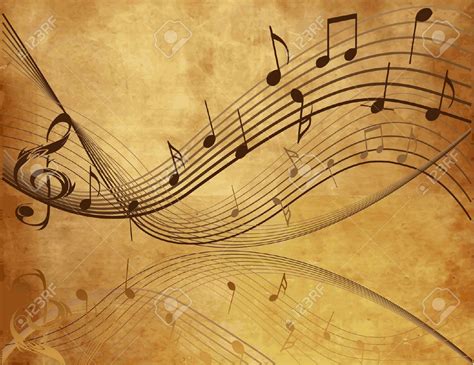 Vintage Background With Music Notes Background Vintage Music Art