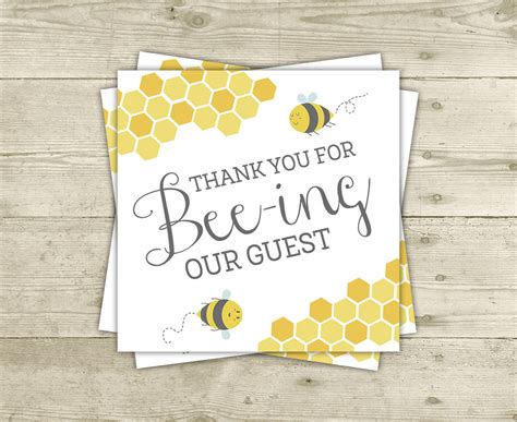 Once your card is complete, hit that publish button. Bee Baby Shower Favor Tags Printable Thank You Cards