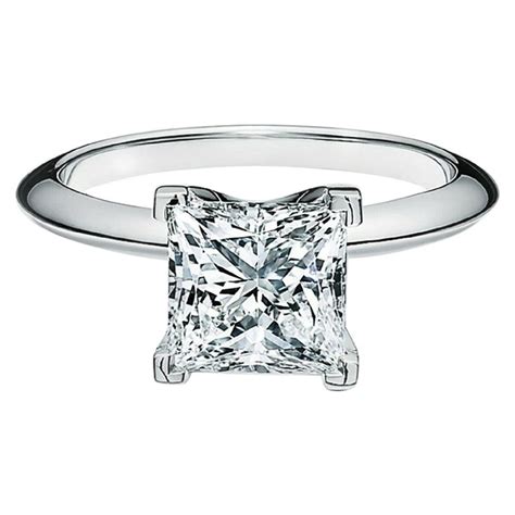 Tiffany And Co Princess Cut Diamond Engagement Ring In Platinum With