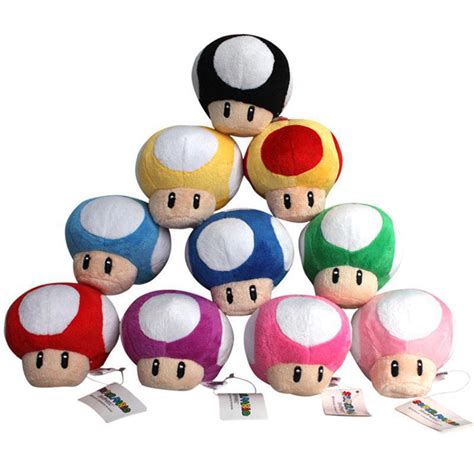 Mushrooms 1pcs 8cm Stuffed Dolls Plush Toys Super Mario Mushrooms In