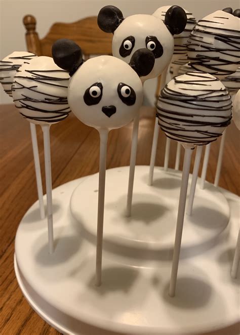 Panda Cake Pop Panda Birthday Theme Panda Themed Party Happy Birthday