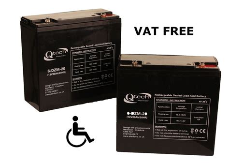 Mobility Scooter Battery 2 Disabled Wheelchair 12v 20ah Batteries
