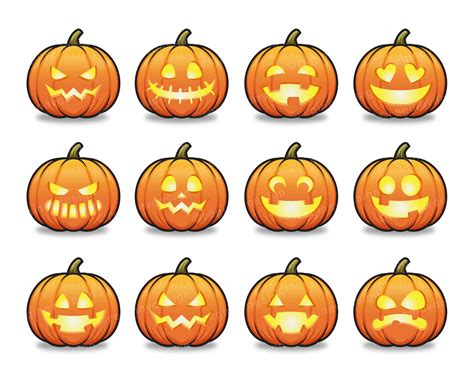 Halloween Jack O Lantern Clipart Scary Pumpkin Cartoon Etsy
