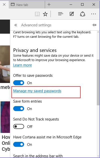 How To View And Manage Saved Passwords In Microsoft Edge Make Tech Easier