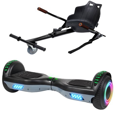 Bluetooth Hoverboard With Hoverboard Seat Attachment Go Kart Electric Self Balancing Scooter