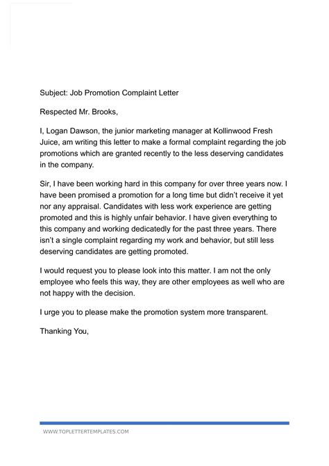 Each sample is different to meet your different needs, but they are all useful. Letter of Complaint to Employer Unfair Treatment - Top ...