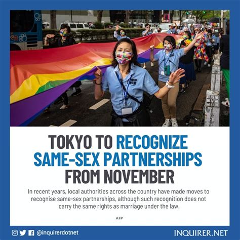 Inquirer On Twitter Tokyo Will Begin Recognizing Same Sex Partnerships From November After