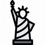 Statue Liberty Icons Icon Silhouette Realtor Architecture